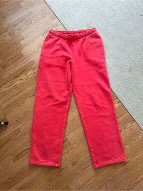 Aritzia red Fleece Sweatpants